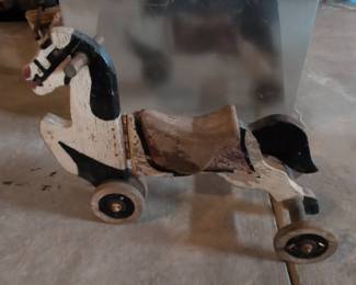 Vintage Wooden riding Toy Horse