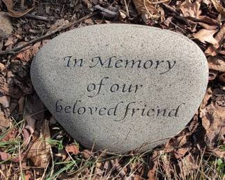 Engraved Garden Memorial Stone "In Memory of our beloved friend"