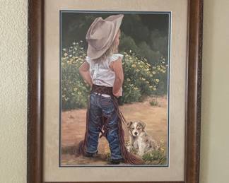 Framed Print "Cowboy Dream" by June Dudley