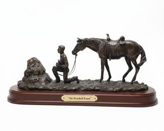 Bronze Sculpture "On Bended Knee"