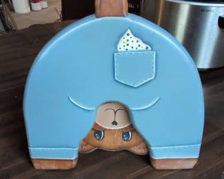 Hand-Painted Wooden Teddy Bear 