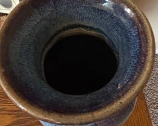 Marvin Bailey Blue Drip Glaze Vase