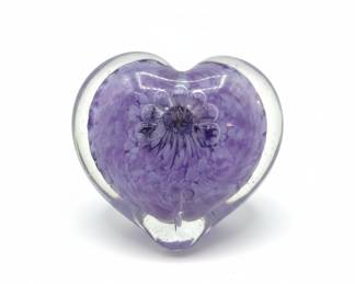 Dichroic Glass Heart Paperweight