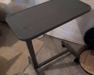 Adjustable Height Overbed Table with Wheels