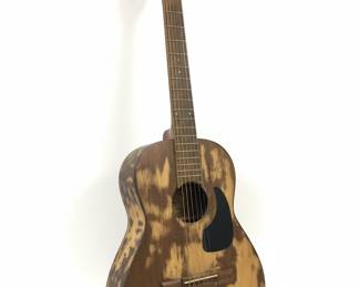 Aged Acoustic Guitar with Distressed Finish