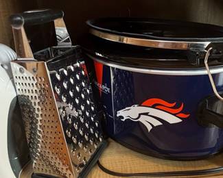 Crock-Pot Slow Cooker with Denver Broncos Logo and Hand Mixer