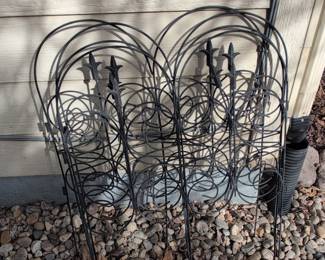 Wrought Iron Decorative Garden Trellis Set