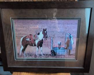 Signed David Stoecklein "Cowgirl in Heaven" Art Print