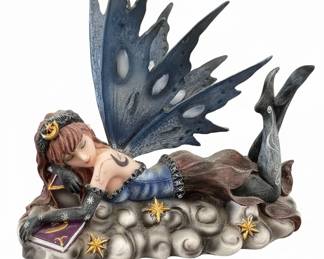 Sleeping Celestial Fairy with Book Figurine