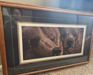 Grizzly Bear Portrait Print by James E. Risedorf