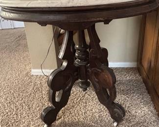 Victorian Oval Marble Top Parlor Table