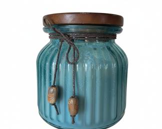 Vintage Ball Ideal #3 Aqua Canning Jar with Wire Bail Lid