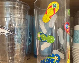 Assorted Drinkware Collection with Themed Tumblers