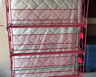 Vintage Red 6-Tier Wire Display Rack