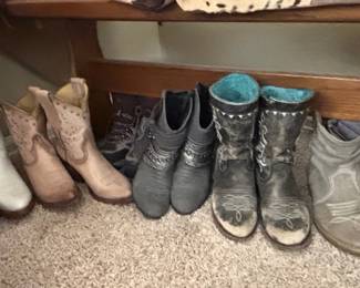 Assorted Women's Boots, including Timberland and Western styles