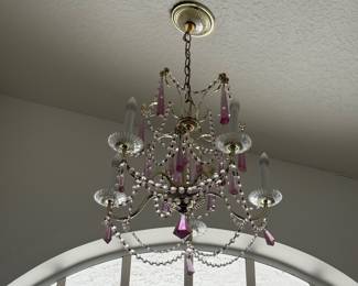 Crystal and Amethyst Vintage Chandielier 