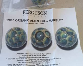 Douglas Ferguson pyrex  Organic Alien Egg marble.   Yeah, I never saw these before either