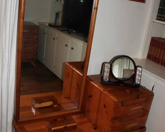 "Sculptured Pine" Mid Century Modern Lowboy