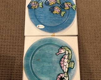 Fused Glass Plates by Jan Mitchell