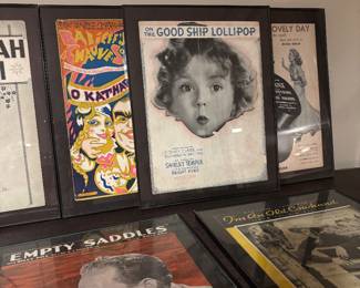 Framed Vintage Sheet Music