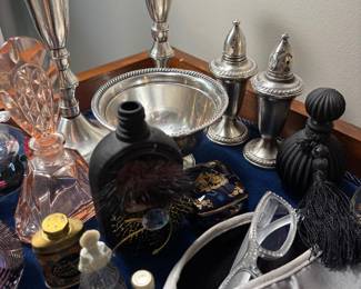 Sterling Silver, Vintage Perfume Bottles