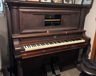 H.W. Perlman Player Piano - WORKS!!
