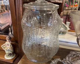 Vintage 1930s Planters Peanuts Glass Jar