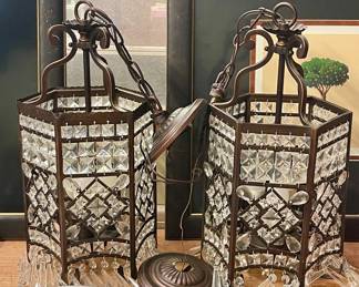 GLASS PRISM LIGHT FIXTURES