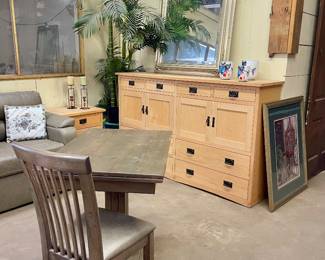 DESK WITH CHAIR, DRESSER