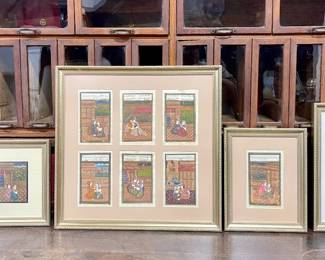 PERSIAN MUGHAL STYLE MANUSCRIPT FRAMED ART