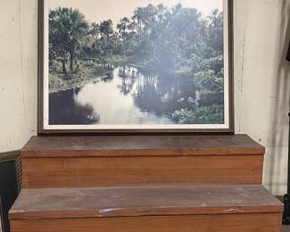WOOD STEPS, FRAMED ART