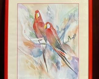 FRAMED PARROT PRINT BY MADDEN