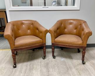 PAIR OF ROLLING CHAIRS