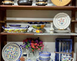 VENEZUELAN POTTERY SOUP SET, ARTISAN POTTERY FROM THE HOLY LAND