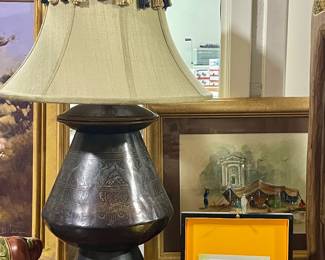 BRASS ETCHED LAMP