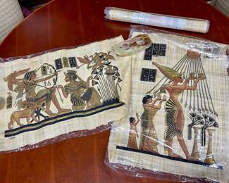 EGYPTIAN PAPYRUS PAINTINGS