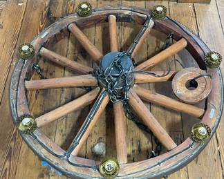 WAGON WHEEL LIGHT FIXTURE