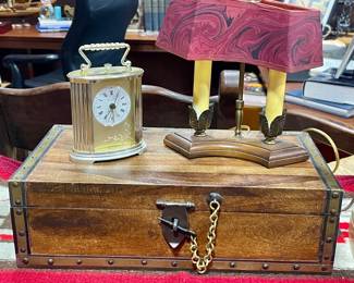 WOOD BOX, CLOCK