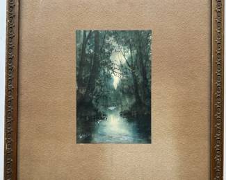 Pauline Meyer Colyar (American B187) Original Landscape Watercolor Painting Lot #: 3