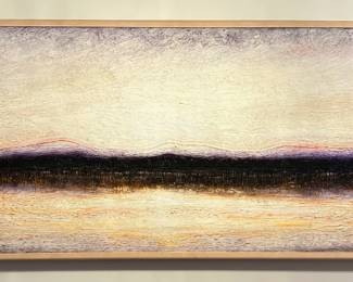 Satish Joshi (2005 India) Large Original Oil Painting Seascape (Part Of Set Of 3 Paintings) Lot #: 8