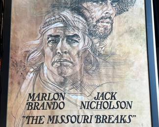 The Missouri Breaks (1976) Framed Movie Poster Starring Marlon Brando & Jack Nicholson Lot #: 29
