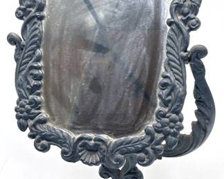 Antique Victorian Cast Iron Table Mirror Lot #: 35