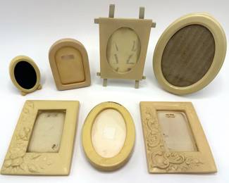 7 Antique Celluloid Or Ivorine Picture Frames Lot #: 89
