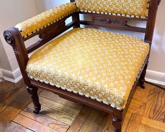 Antique Victorian Eastlake Corner Chair On Casters Lot #: 9