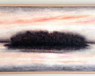 Satish Joshi (Bxx India) Large Original Oil Painting Seascape (Part Of Set Of 3 Paintings) Lot #: 6