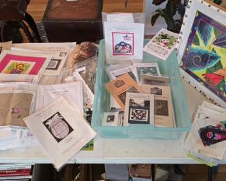 Needlepoint 18ct 13ct painted and printed and punch needle