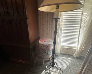 Floor Lamp, Hat Box, Hat Box Stool