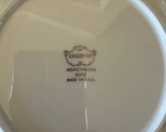 Edgerton China Honeymoon Rose Made in USA