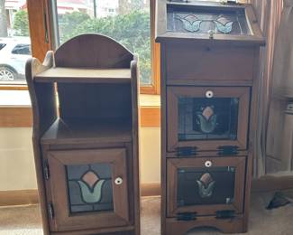 Set of 2 storage cabinets Art Nouveau style.  Set for $150