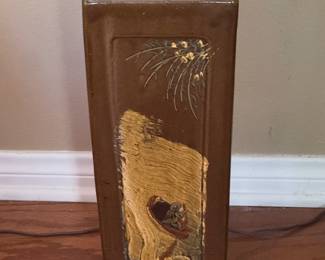 Chinese ceramic scroll holder / umbrella stand